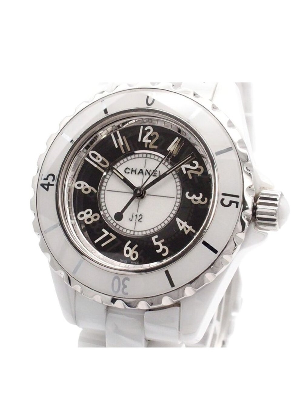 Chanel Mirror White Ceramic SS 33 World Limited Edition Watch Quartz